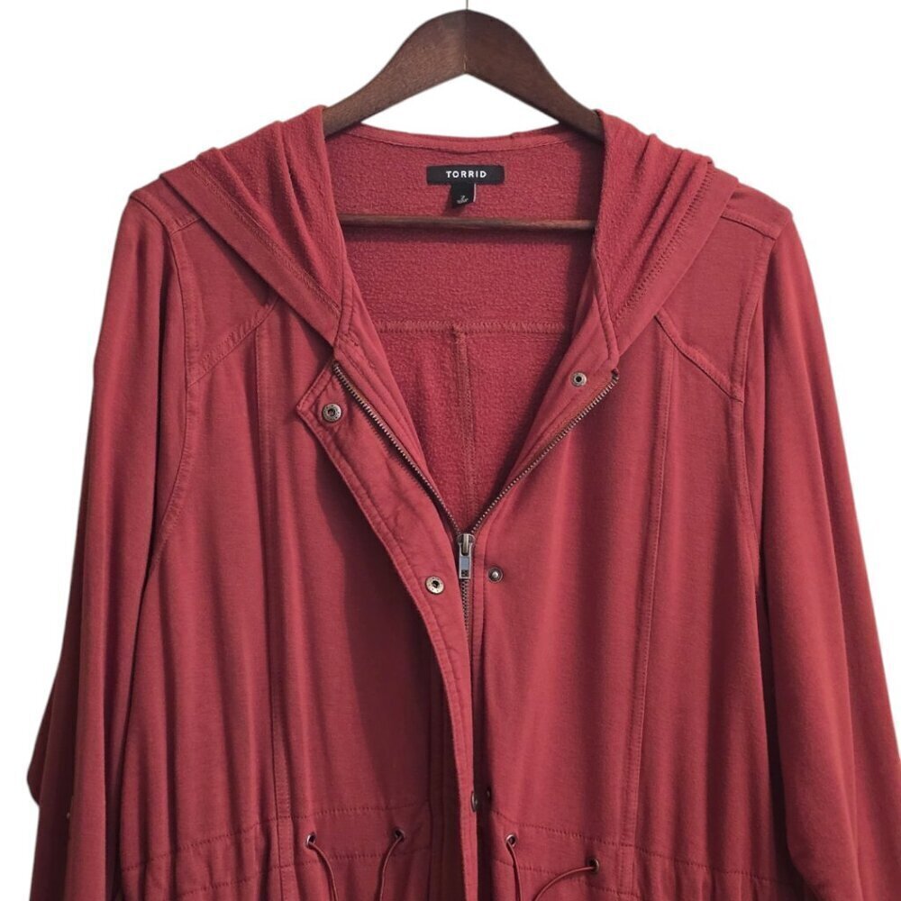 Torrid Rust Utility Jacket with Hood - Picture 4 of 11